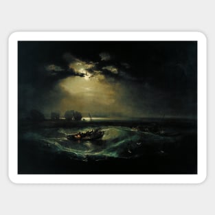 Fishermen at Sea - Joseph Mallord William Turner Sticker